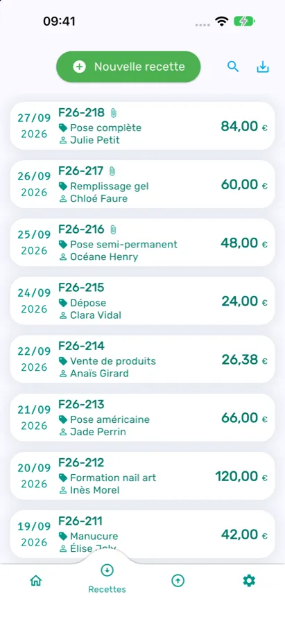 Capture d’écran de Livre des recettes