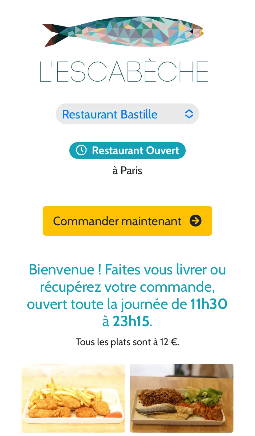 Capture d’écran de Restaurant L’Escabèche